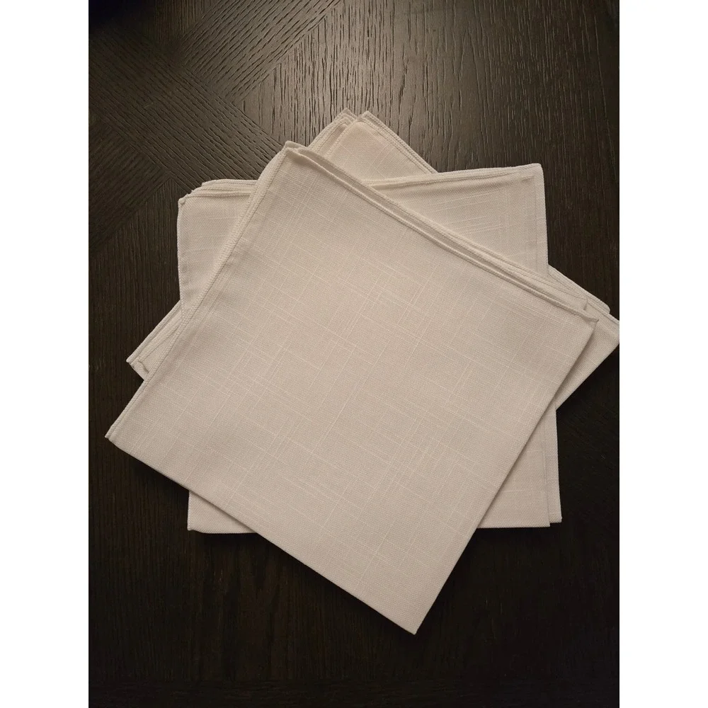 Set of 8‎ Vintage White Napkins Approx. 19
